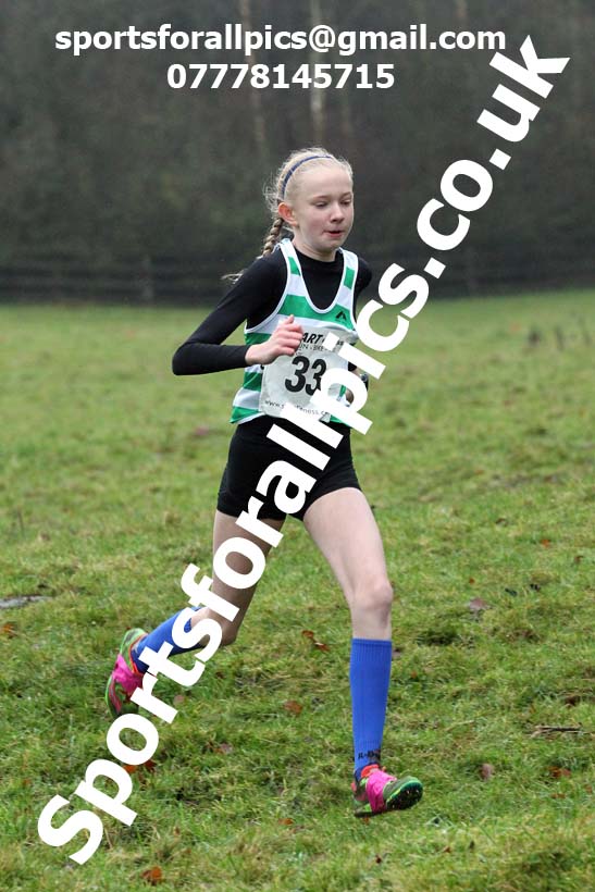 Girls under-13s, NECAA Junior Cross Country Relays, Thornley Farm, Peterlee, Saturday, December 12th. Photo: David T. Hewitson/Sports for All Pics
